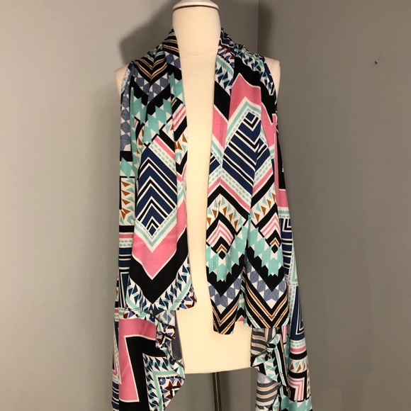 Wrangler Aztec Design Cardigan/Vest - Picture 4 of 12